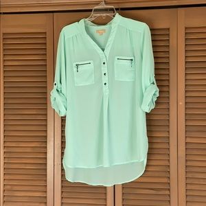Mint green blouse